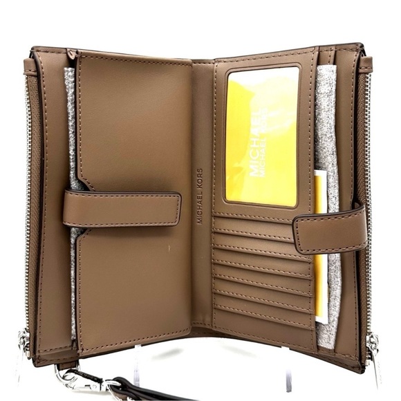 Michael Kors Large Double Zip Wallet Wristlet Dusk Multi - Picture 9 of 10